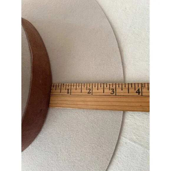 Gigi Pip Fedora Hat Womens Size 57 M Beige - Brown Band 100% Australian Wool NWT - Picture 11 of 16